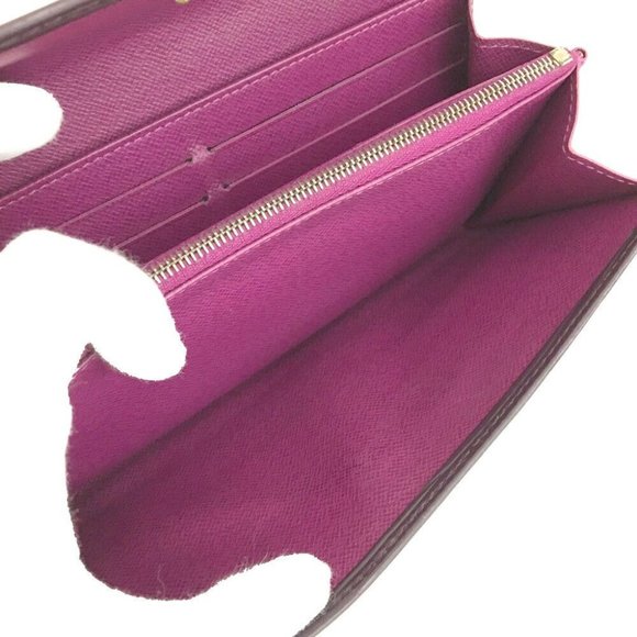 032121D Louis Vuitton Wallet Long Epi Porte Feuille Sarah Leather Bifold - Picture 6 of 9